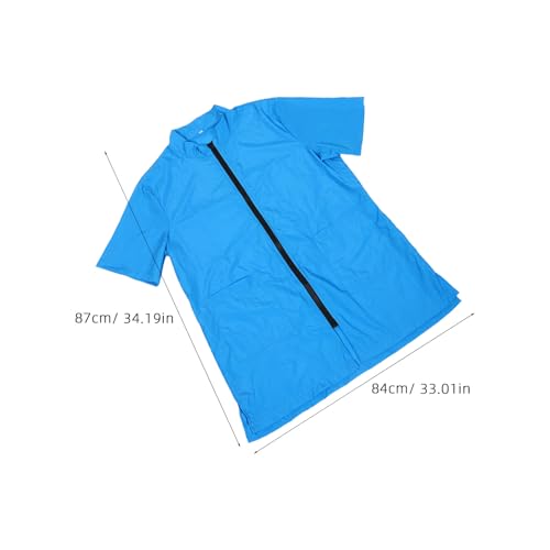 Blouse de toilettage pour chiens imperméable en polyamide bleu haute qualité - 3