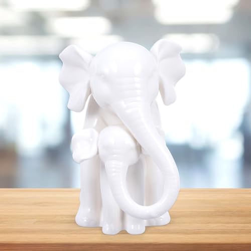 Éléphant en céramique blanche résout le manque d'inspiration déco table - 7
