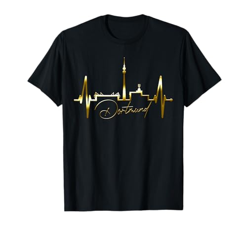 Dortmund Herzschlag Skyline Puls Ruhrpott I Love Dortmunder T-Shirt Dortmund Herzschlag Skyline Puls Ruhrpott I Love Dortmunder T-Shirt