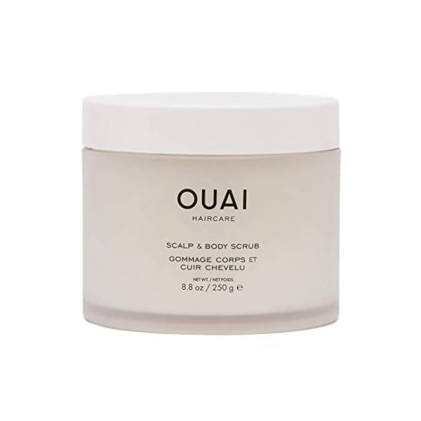 OUAI-Scalp-Body-Scrub-Deep-Cleansing-Scrub-for-Hair-and-Skin-that-Removes-Buildup-Exfoliates-and-Moisturizes-Made-with-Sugar-and-Coconut-Oil-Free-from-Parabens-Sulfates-and-Phthalates-88 OUAI Scalp & Body Scrub, Melrose Place - Exfoliating Body Scrub with Sugar & Coconut Oil Blend for Smooth, Moisturized Skin - Gentle Scalp Scrub for Removing Product Build Up (8.8 Oz)