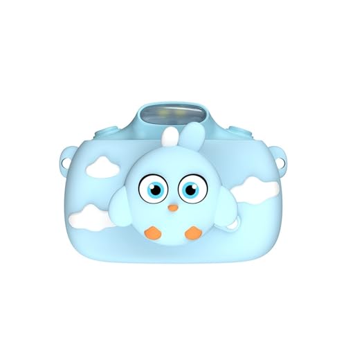 Touch Screen Children's Camera HD 3-inch Screen Student Party mini Dual Camera Cartoon Cute(Blue(Without Card))