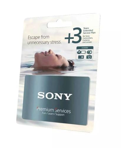 Sony Premium Service + Extension de 3 Ans pour appareils Photo (Uniquement pour Les Bodys Sony Alpha Bodys, caméscopes, caméras RX et objectifs)