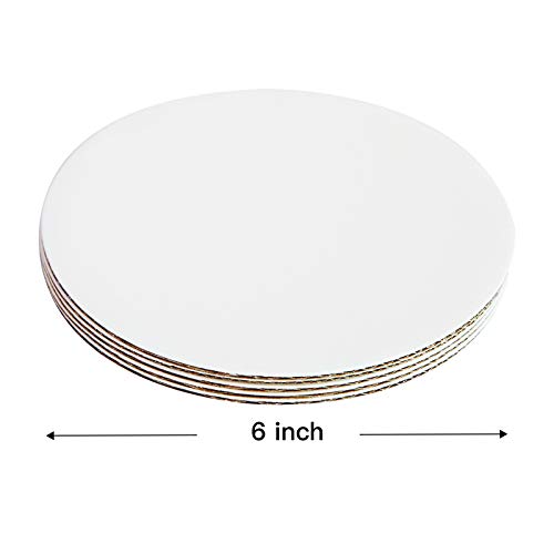 One More [30Pcs] 6" White Cakeboard Round,Disposable Cake Circle Base Boards Cake Plate Round Coated Circle Cakeboard Base 6Inch,Pack Of 30 #TOP1