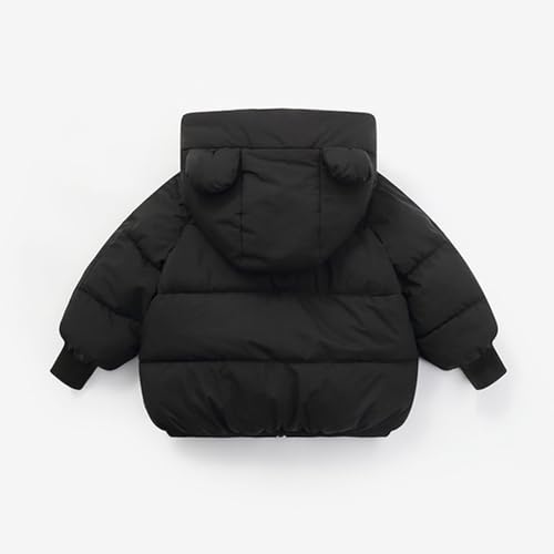 Winter Warm Puffer Jacket for Girls Boys Cute Ear Hood Zip Up Windproof Down Coat Toddler Casual Outdoor Outerwear2