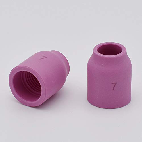 Image of 10PK TIG Gas Lens Alumina Nozzle 53N61 7# 7 /16 inch For SR WP 9 /20 & 17 /18 /26 | 10PK TIG Gas Lens Alumina Nozzle Ceramic Cup 53N61 7# 7 /16 inch For PTA SR DB WP 9 /20 & PTA SR DB WP 17 /18 /26 TIG Welding Torch