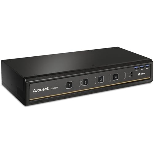 Image of Vertiv SwitchView Desktop KVM, 4 Port, Single Head Monitor, Vertiv SwitchView Desktop KVM, KVM Switchbox, 4 Port, Dual Head Monitor, Universal Connector, TAA Compliant (SV340DPH-400)