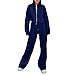 Track Suits for Women Set Women 2 Piece Outfits Sweatsuit Oversized Sweatshirt Sweatpants Tracksuit Sweat Lounge Matching Set 2025 Fall Trendy Blue-a
