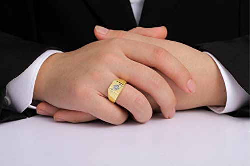 Rylos Ace of Spades Poker Ring with Diamond – Sterling Silver or Gold-Plated, Sizes 6-132