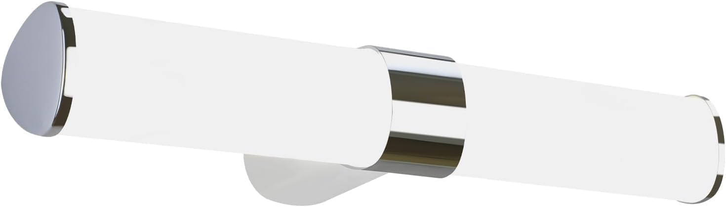 Homefire LED Spiegelleuchte Bad Spiegellampe - 8W Badlampe Wand 40CM Wandlampe Badezimmer Wasserdicht IP44 Wandleuchte Neutralweiß 4000K Chrom Badleuchte Wandmontage Modern für Keller Küche Badschrank