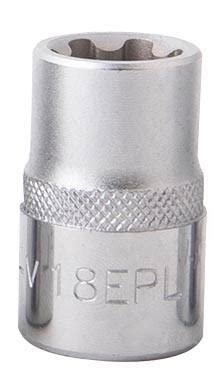 CLAS Equipements SA 7084 Torx Plus Socket EP18 L.37 mm 1/2 Inch, Grey