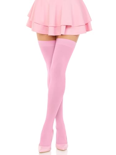 Leg Avenue Womens Solid Hue Thigh Highs