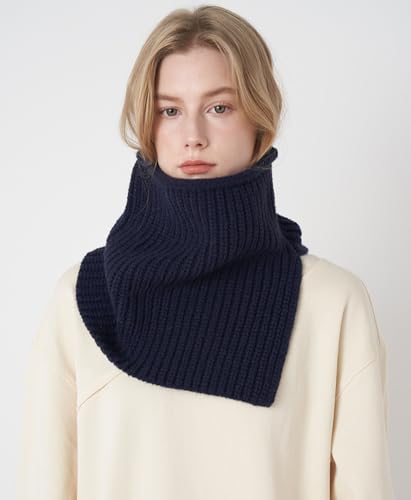 Molodo Neck Warmer Women Chunky Knitted Cowl Neck Winter Warm Cozy Soft Solid Fashion Versatile Scarf 5
