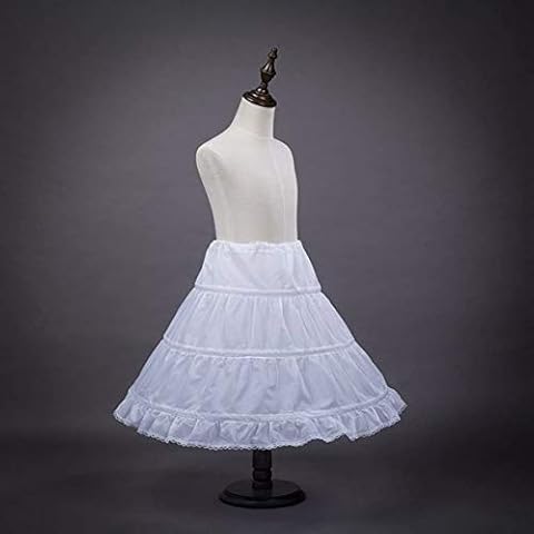 Mädchen Petticoat,3 Reifen Reifrock Krinoline Röcke & Skorts Petticoat Tutu Rock Kinder Unterrock Brautkleid für Brautjungfer Hochzeitsfeier 3-15 Jahre Cover