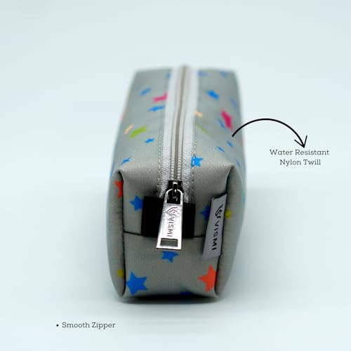 Image of VISMIINTREND Space Pre Printed Flat Pencil Pouch - Stylish and Multi-Purpose for All Ages Boys & Girls | Large | Stationary Organizer | Pen Case | School | Kids | College | Students | Gifts