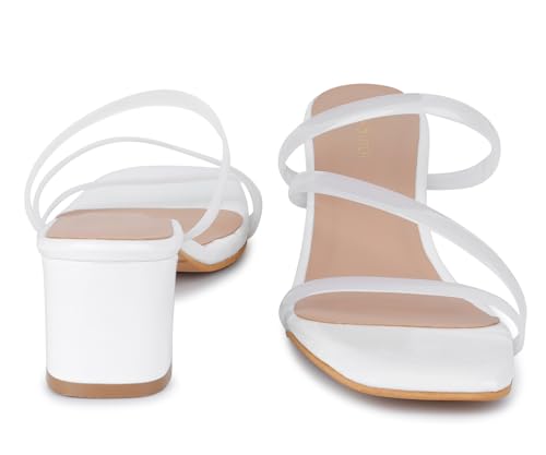 Image of LOUIS STITCH Trendy Strap Design Block Heel Sandals for Women - High Heel Sandals