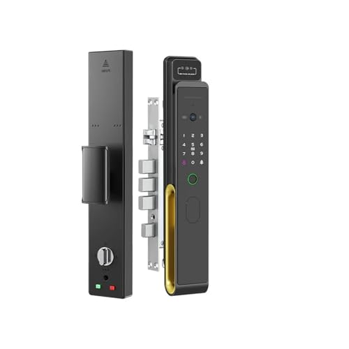 VEKELETE Videoportero con aplicación TTLock, WiFi, Control Remoto, desbloqueo Facial 3D, Cerradura Inteligente, Cerradura automática con Huella Digital y cámara(3S02 6068)