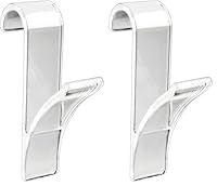 WENKO Haken für Rundheizkörper, praktisches 2er Set, Handtuchhaken, flexibel einhängen, für alle Standard Heizkörper, aus Kunststoff, je 2,5 x 10,5 x 7, Transparent (Packung mit 2)