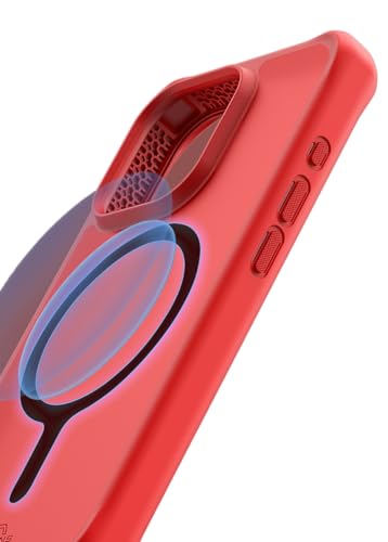 Coque antichoc iPhone 15 Pro rouge mate fini les chutes et rayures