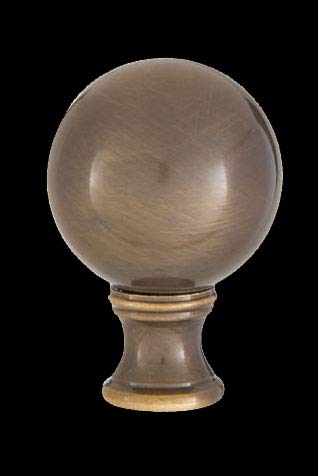 Image of B&P Lamp Smooth Ball Design, 32mm Solid Brass Finial, Antique Brass Finish