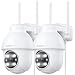 GALAYOU 2K Überwachungskamera Aussen, 360° PTZ WLAN IP Kamera Überwachung Aussen, WiFi Outdoor Camera mit Farbnachtsicht, 2-Wege-Audio, IP65 wetterfest für Garten/Haus/Wohnung, Y4W-2P