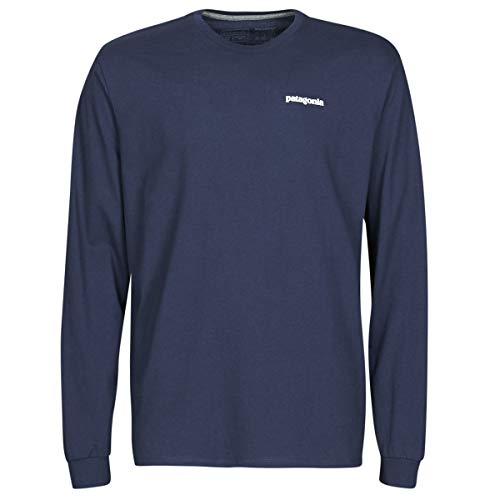 Patagonia Homme M's L/S P-6 Logo Responsibili-tee T Shirt, Classic Navy, S EU