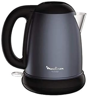 Bouilloire électrique Moulinex Subito BY540B10 grande capacité 1,7 L -2400 W, Arrêt Auto-Filtre antitartre Amovible-Fond INOX- Gris minéral noir sans fil 360°