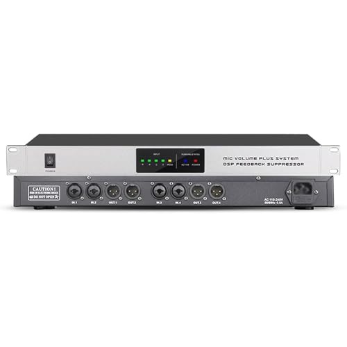 Feedback Frequency Shifter, supresor profesional de retroalimentación con 9 niveles de intensidad de inhibición, procesador de audio digital anti-howling para sala de música y escenario