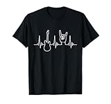 Heavy Metal Hand mit EKG Hard Rock Geschenkideen