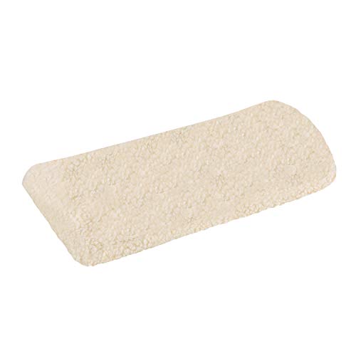 Hermell Products Leg Rest Cushion - Half Moon Bolster Pillow Knee Support with Removable Cover for Bed, Recliner Elevates Legs - Sherpa