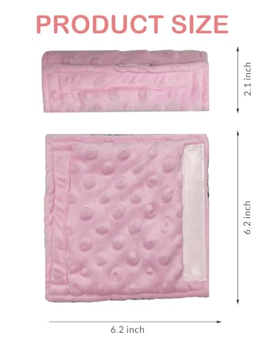 Image of Baby Car Seat Neck Cover, Car Seat Strap Cover, Seat Belt Cushions Pads, Shoulder Strap Protectors, Reversible Pram Harness Covers in Minky, Baby Neck Pad Protector
