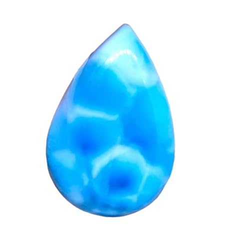 Larimar naturel poire 32x21x8mm, fini les pierres ternes pour vos pendentifs et bagues DIY