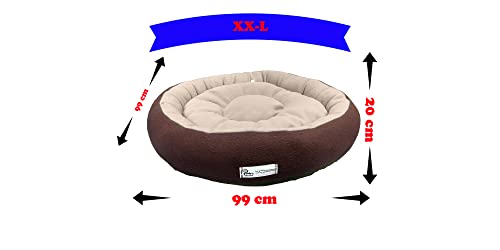 Image of Premium XXL Size Dog Bed for Large Dogs and Puppies Anti Skid Bottom Washable Orthopedic Big Dog /cat Beds Cream /Brown