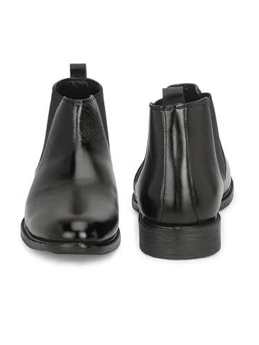 Image of Zodack Men's Black Casualwear Synthetic Leather Comfortable Casual Outdoor Stylish Boots 9