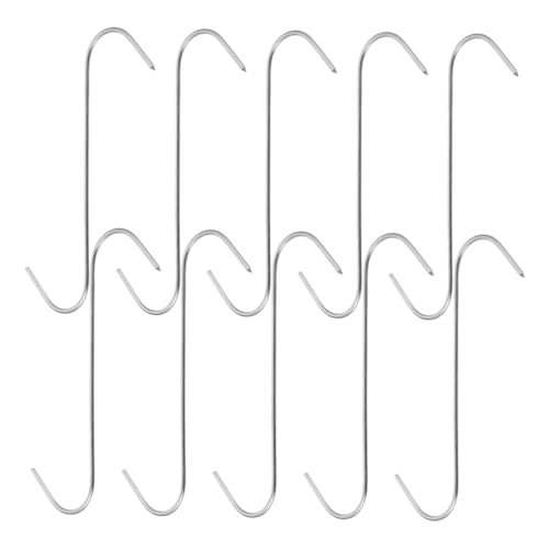 Gatuida 10pezzi Ganci in Acciaio Inossidabile per Lavorazione della Carne Ganci per Appendere Prosciutto Pancetta e Pesce Secco Robusti e Durevoli per Uso Prolungato