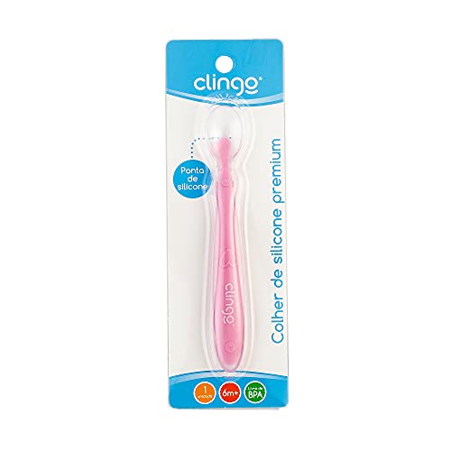 Clingo Colher Silicone Premium Colors Rosa Rosa
