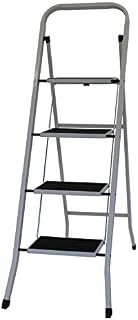 Oypla Foldable 4 Step Ladder Stepladder Non Slip Tread Safety Steel Step