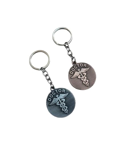Porte-clés Doctor lot de 2 en métal multicolore format Medium