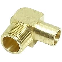 1 Piece Brass Hose Barb Fitting 90 Degree Elbow Adapter 3/4" Barb x 3/4 NPT Male Pipe