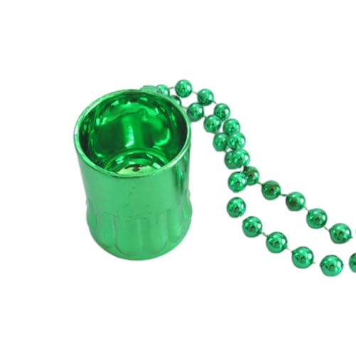 [ECVGHD] Novelty Patricks Day Necklace Festive Green Beads Collection Green Shamrock