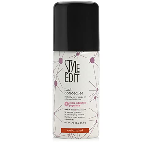Root Touch Up Spray for Auburn Red Hair by Style Edit | Cover Up Hair Color Spray for Gray Hair Coverage | Root Concealer for Auburn Red Hair | Temporary Auburn Red Hair Dye Spray | 0.75 oz. Travel Size Spray