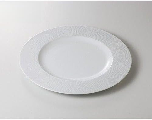 セトモノホンポ(Setomonohonpo) Set of 3 Ripples, 13.0 inches (33 cm), 13.0 x 0.9 inches (32.7 x 2.2 cm), 3.9 oz (1119 g), B&W, Restaurant, Hotel, Western Tableware, Restaurant, Commercial Use, Simple