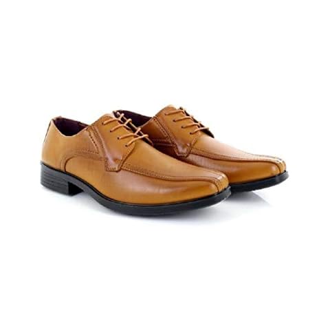 Mens Shoe Avenue Callum Tan Leather Lace Up Shoes - Brown, UK 7 Cover
