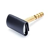 MAKYN Safety Razor Head Protecting Leather Cover, Genuine Cowhide Leather Double Edge Safety Razor Case Accessories for Travel, Butterfly Razor Case (Black)