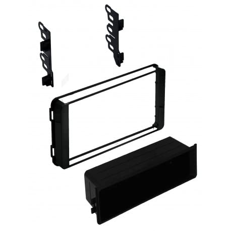 CarxtcDouble or Single Din Installation Car Stereo Dash Kit for Aftermarket Radio Gloss Black