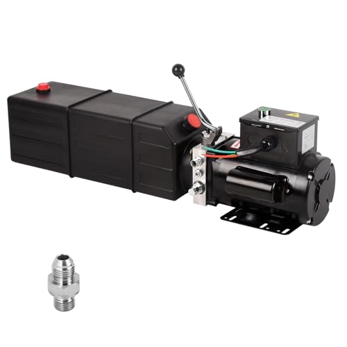 Image of 15 Quart Hydraulic Pump 3.7 Gallon Hydraulic Power Unit Pack 1.6-3KW Hydraulic Lift 220V 2950 PSI 3 HP 60HZ Single Acting Electric Hydraulic Pump 2 and 4 Post Lifts for Car Auto Lifting