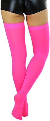 Image of ToBeInStyle Women's Nylon Thigh High Schoolgirl Opaque Stockings