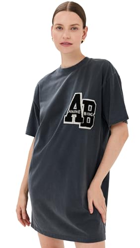 anine bing t shirt dress ANINE BING: Gray Beth 'Anine Bing' Minidress