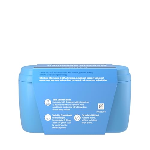 Image of Neutrogena Makeup Remover Wipes, Daily Ultra-Soft Micellar Cleansing Wipes Gently Re-move Oil & Makeup with No Heavy Residue, formulated without alcohol & Made with Plant-Based Cloth, 25 Ct with Case