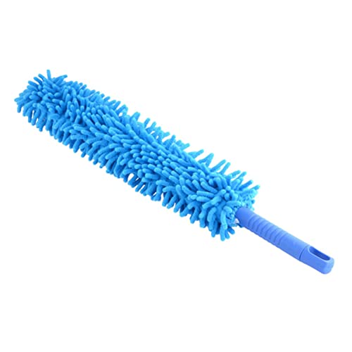 Gatuida 2 piezas Duster de Microfibra Flexible y Ajustable para Limpieza Coches Pincel Chenille Reutilizable y Lavable Polvo sin Dañar Superficies Pack de Unidades Azul