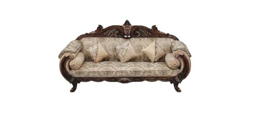 Image of Wooden Sofa Set Carving for Living Room (5 Seater A)